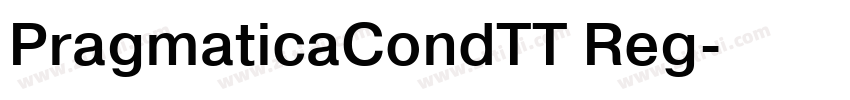 PragmaticaCondTT Reg字体转换